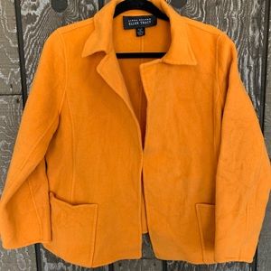 Ellen Tracy Bright Orange Wool Coat